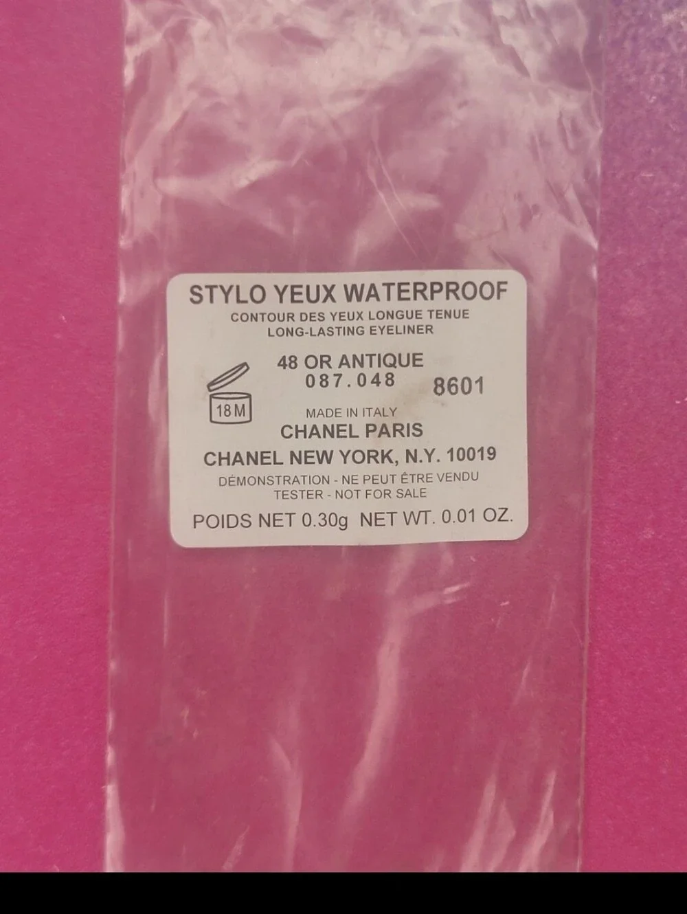 Chanel Stylo Yeux Waterproof Long Lasting Eyeliner Or Antique